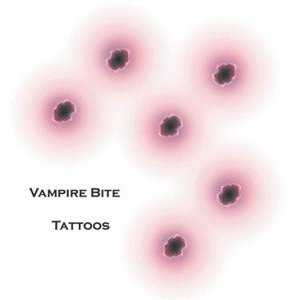 Vampire Bite Tattoos.  Very realistic