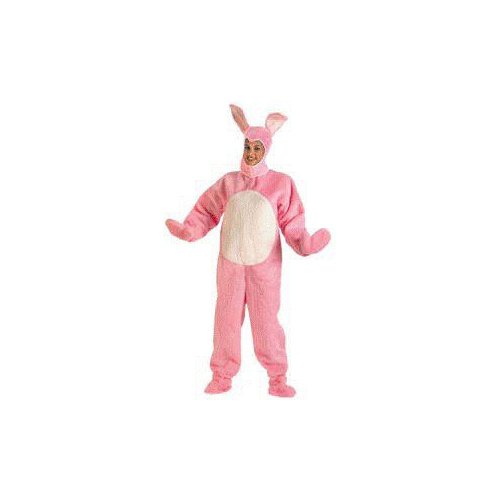 Pink Open Face Bunny Suit Costume