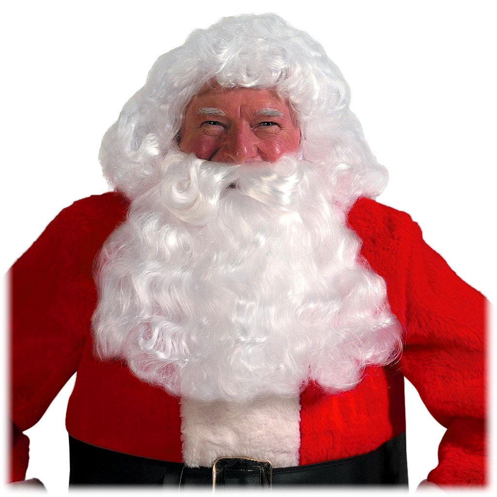 Santa Wig, Beard & Mustache Set Bright White