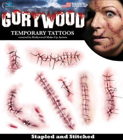 Gorrywood Stapled and Stitched Temproary Special FX Tattoo