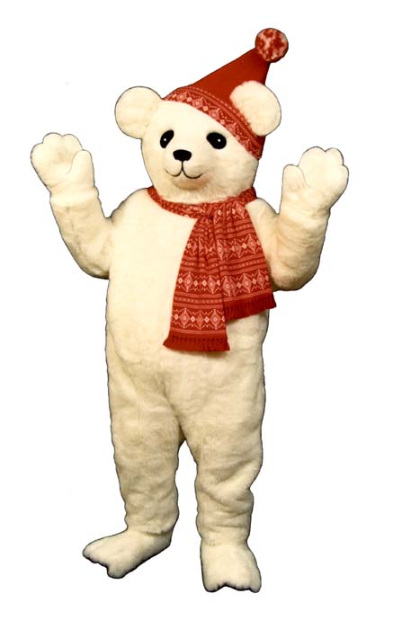 Snow Bear With Hat and Scarf